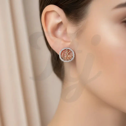 Wake-Up Pose Gold Earrings