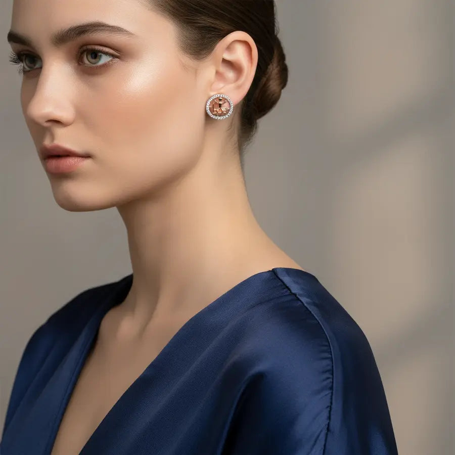 Wake-Up Pose Gold Earrings