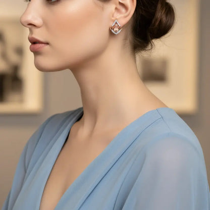 Reading Bear Gold Earrings