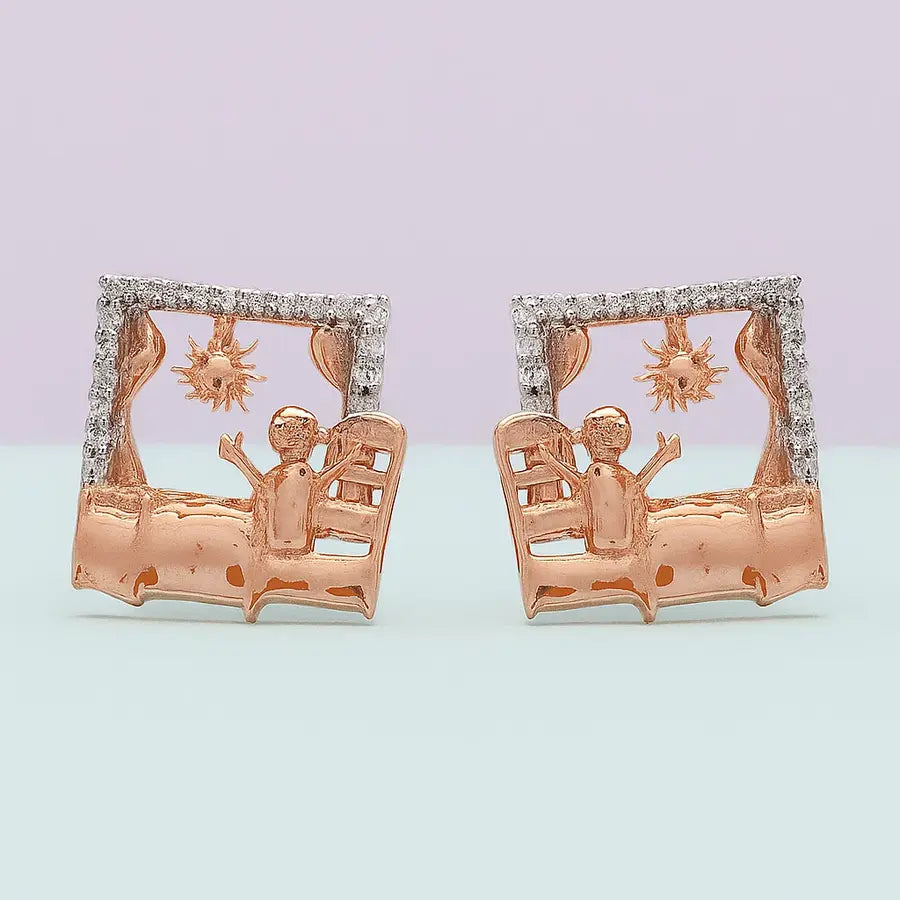 Wake Up Gold Earrings