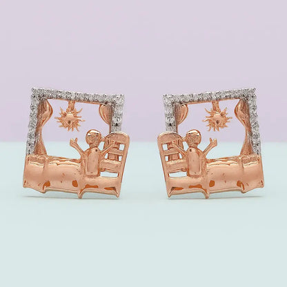 Wake Up Gold Earrings
