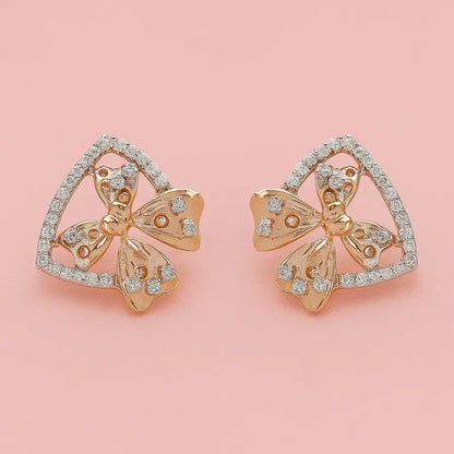 Ribbon Gold Earrings
