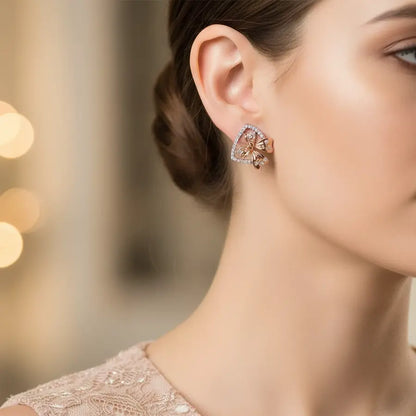 Ribbon Gold Earrings