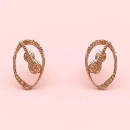 Guitar Love Gold Earrings