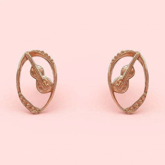 Guitar Love Gold Earrings