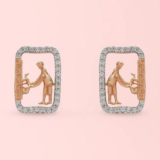 Washing Hands Gold Earrings