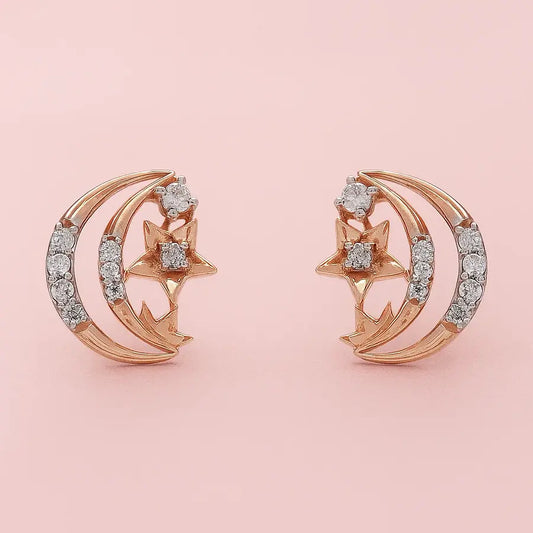 Stars & Moon Gold Earrings