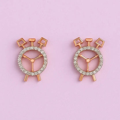 Time Keeper Gold Earrings