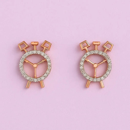 Time Keeper Gold Earrings