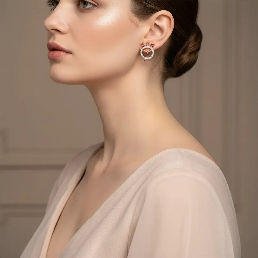 Time Keeper Gold Earrings