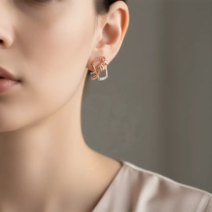 Music Notes Gold Earrings