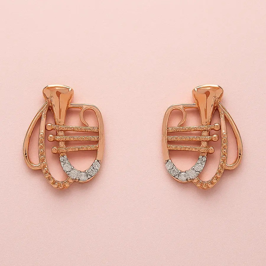Trumpet Gold Earrings
