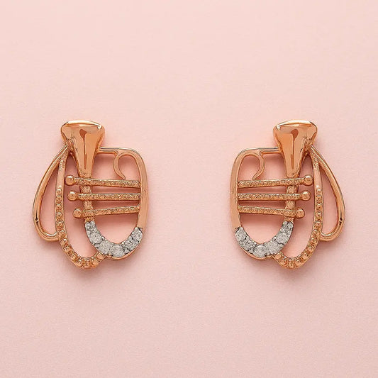 Trumpet Gold Earrings