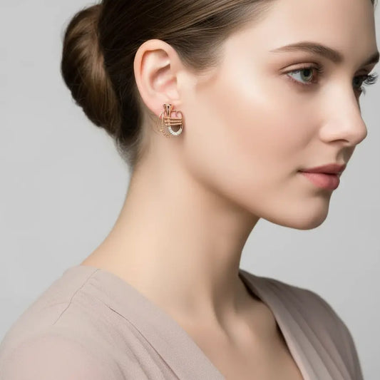 Trumpet Gold Earrings