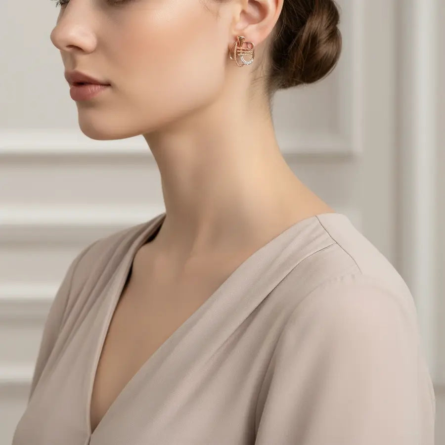 Trumpet Gold Earrings