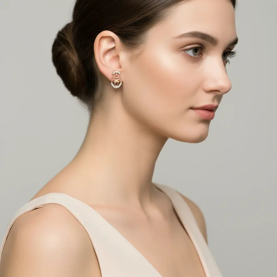 Clean Man Gold Earrings