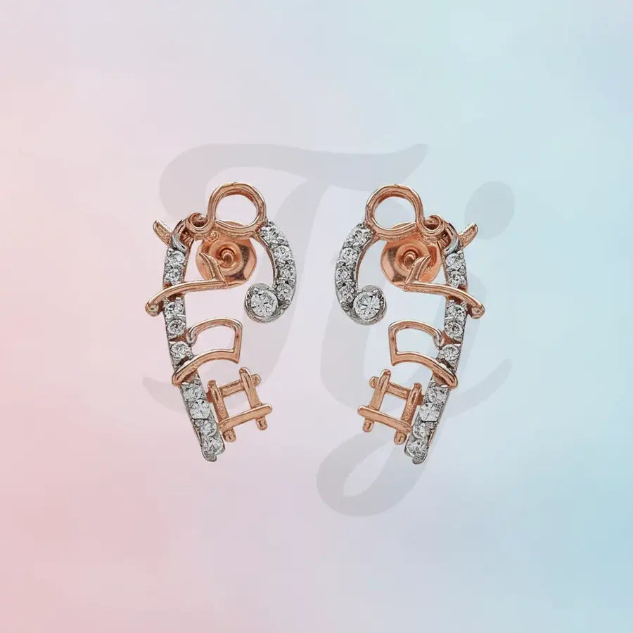 Music Love Gold Earrings