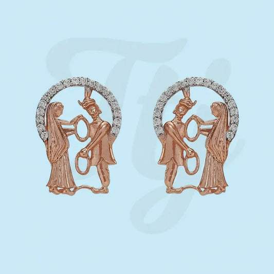 Bride & Groom Garland Gold Earrings