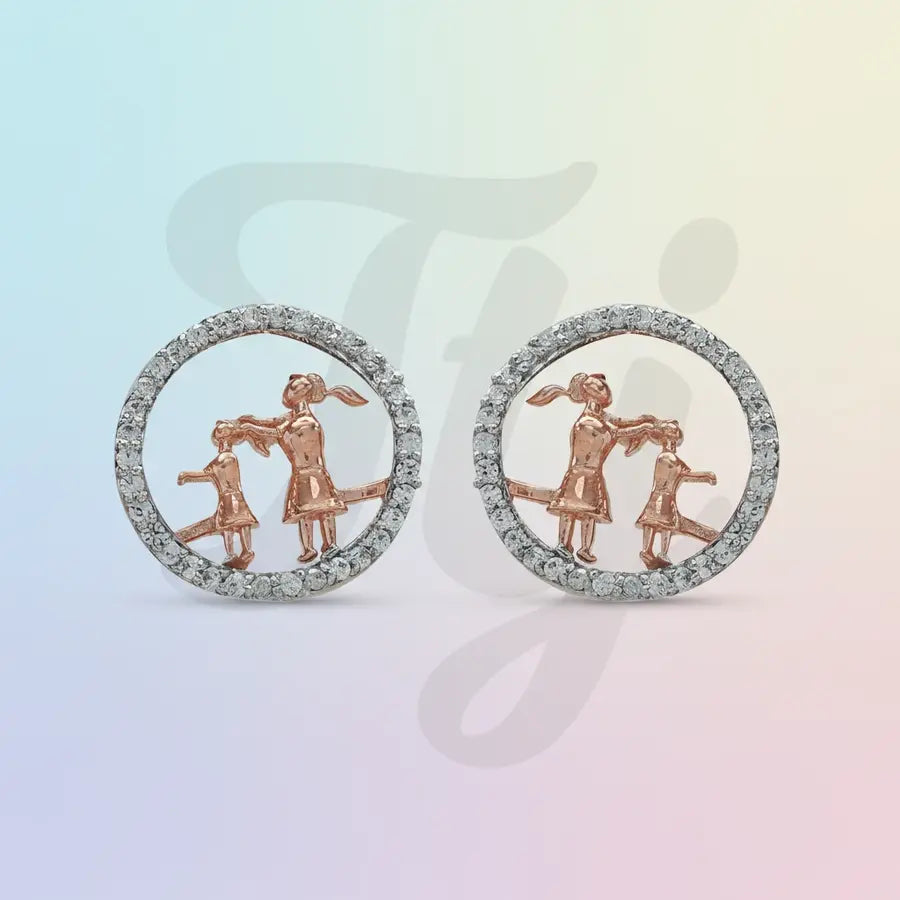 Mom Daughter Goals Gold Earrings