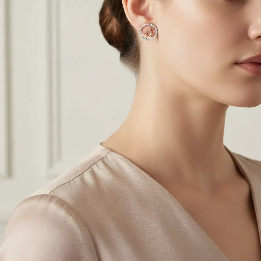 Mom Daughter Goals Gold Earrings