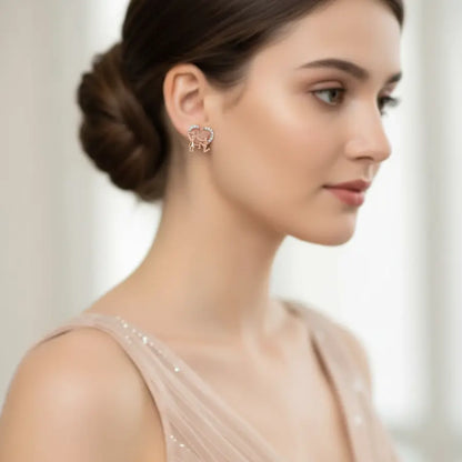 Proposal Couple Gold Earrings