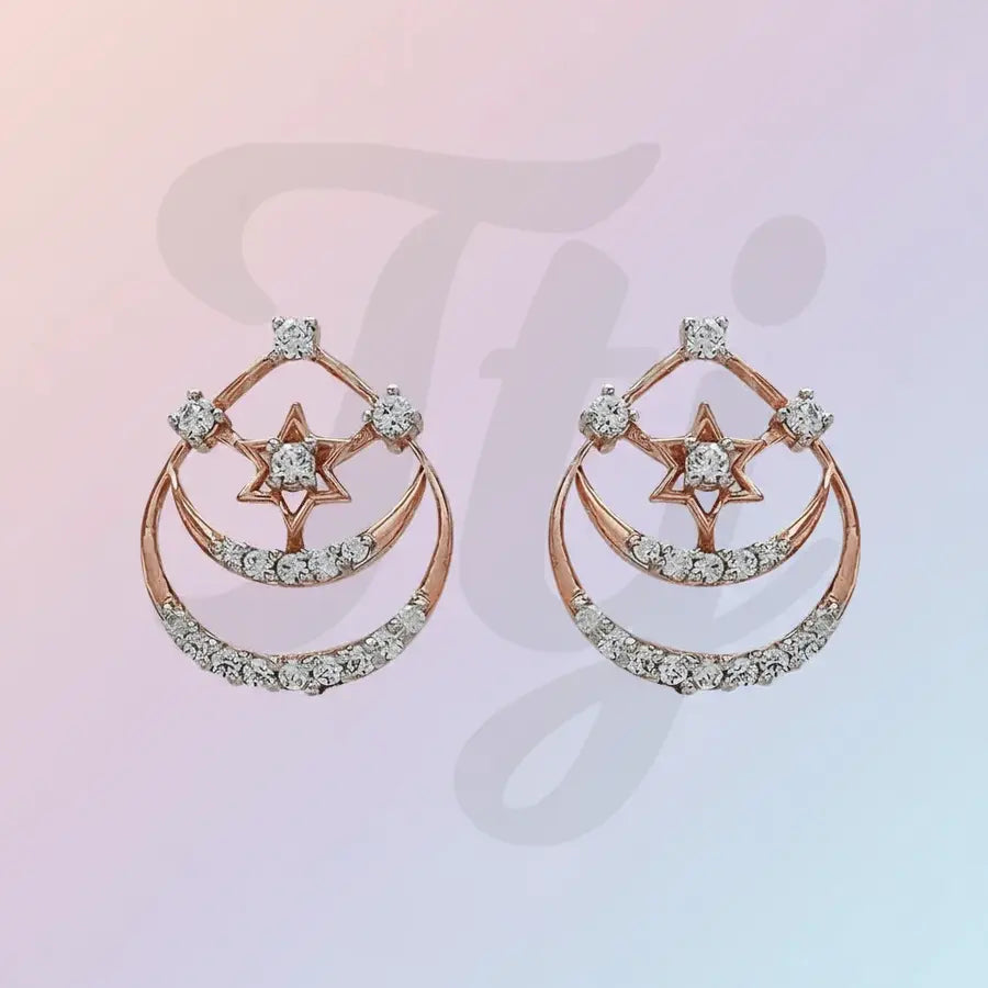 Teardrop Star Gold Earrings