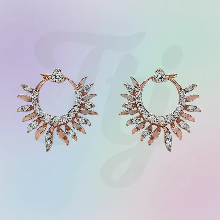 Sun Burst Gold Earrings
