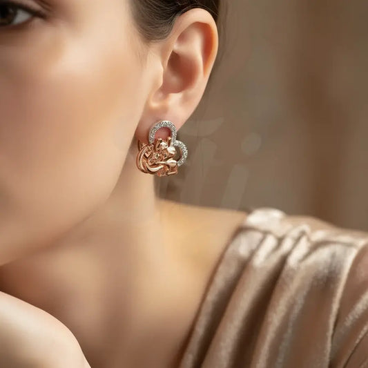 Human Heart Gold Earrings