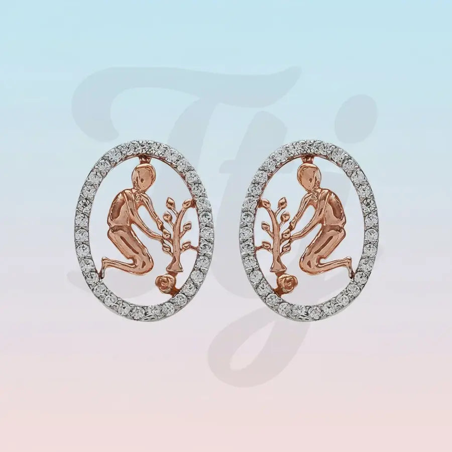 Sapling Planter Gold Earrings