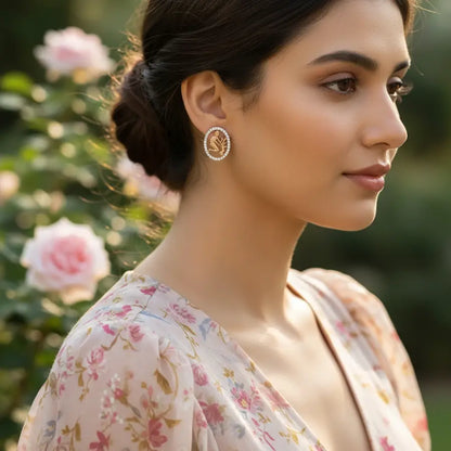 Sapling Planter Gold Earrings