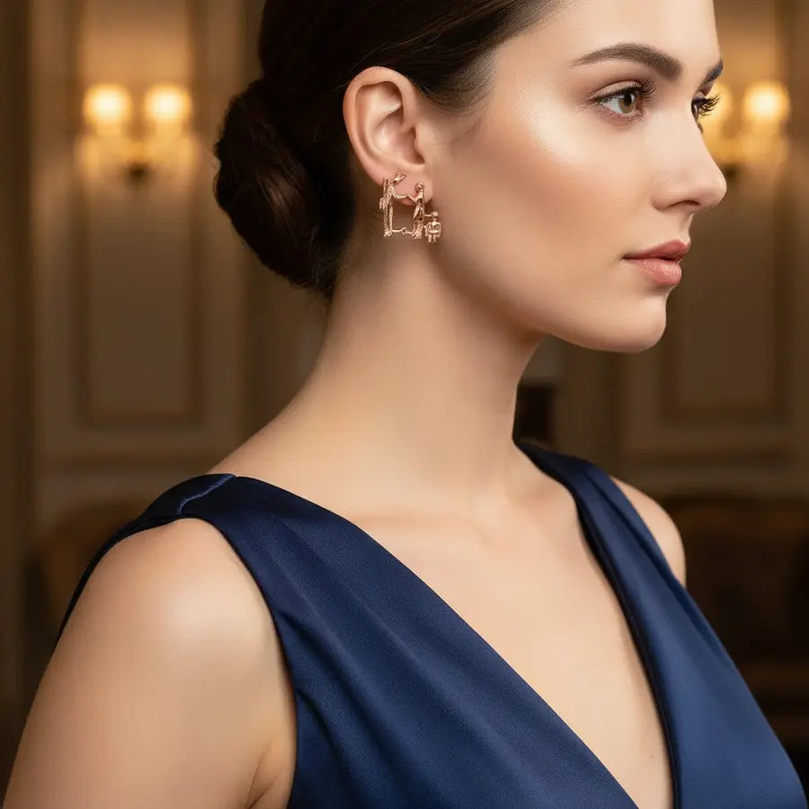 Wedding Gold Earrings