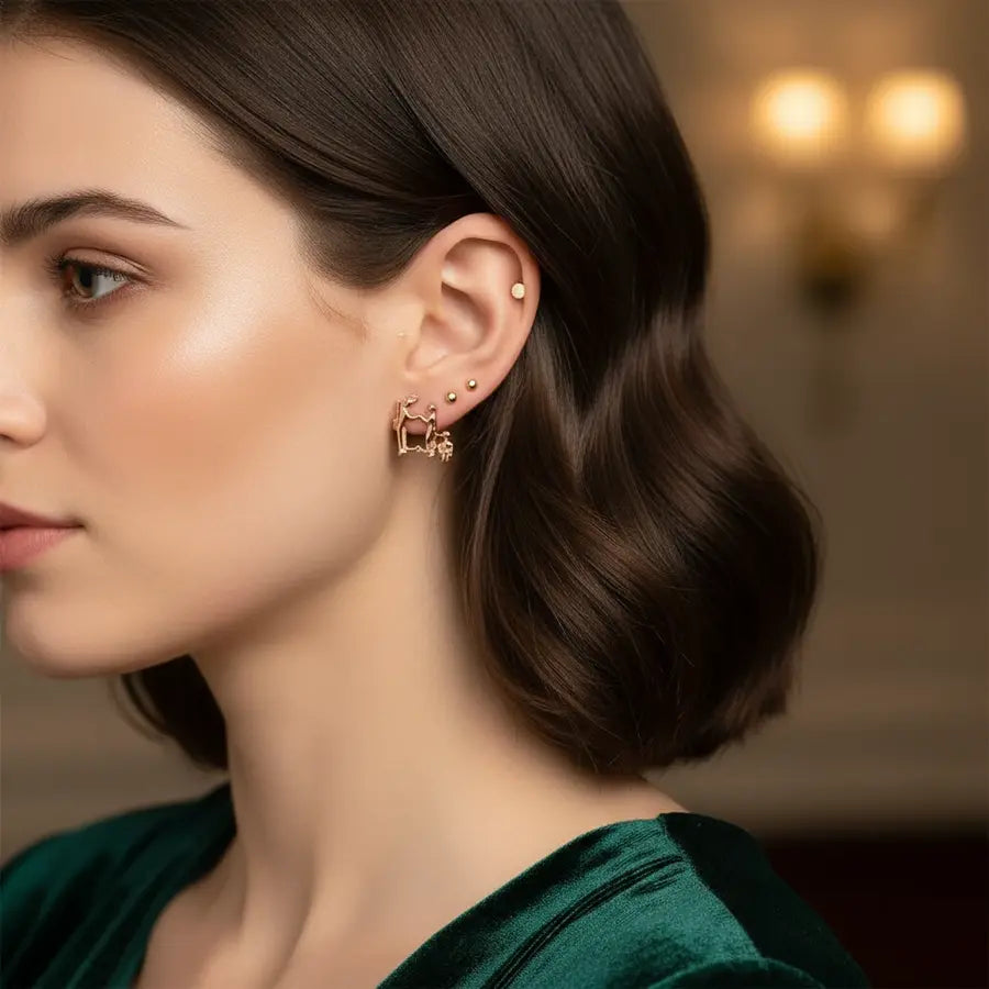 Wedding Gold Earrings