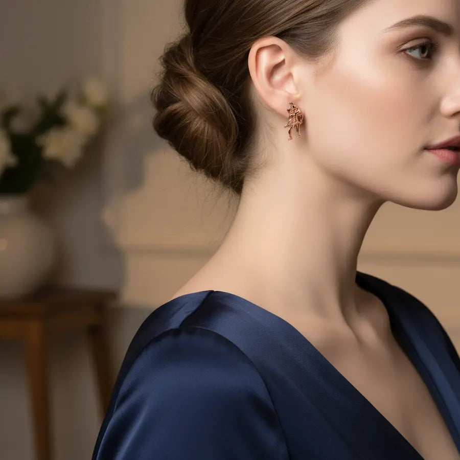 Dad Love Gold Earrings