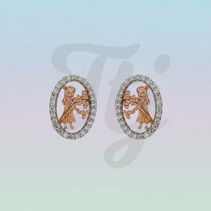 Flower Offering Woman Gold Earrings