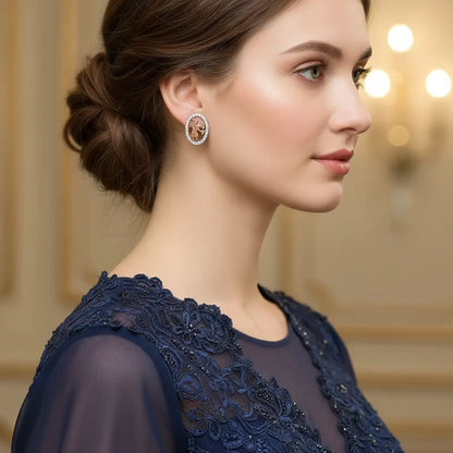 Flower Offering Woman Gold Earrings