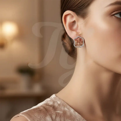 Kneeling Prayer Duo Gold Earrings