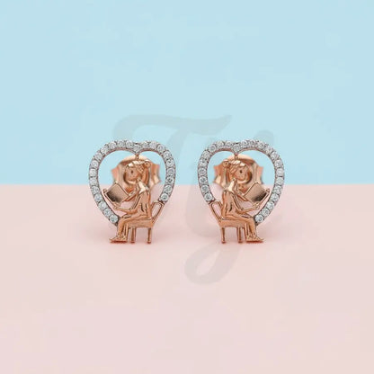 Reading Woman Gold Earrings