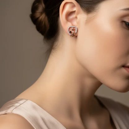 Reading Woman Gold Earrings