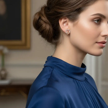 Reading Woman Gold Earrings