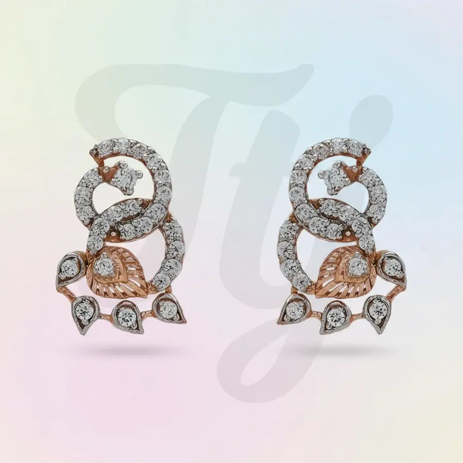 Celestial Peacock Love Gold Earrings