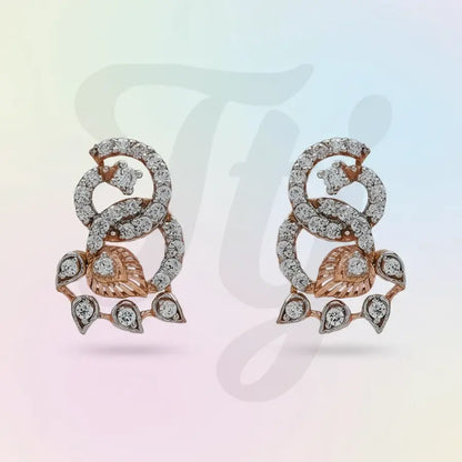 Celestial Peacock Love Gold Earrings