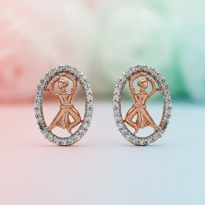 Classical Dance Gold Earrings