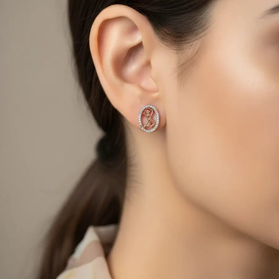Classical Dance Gold Earrings