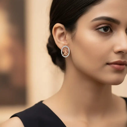 Classical Dance Gold Earrings