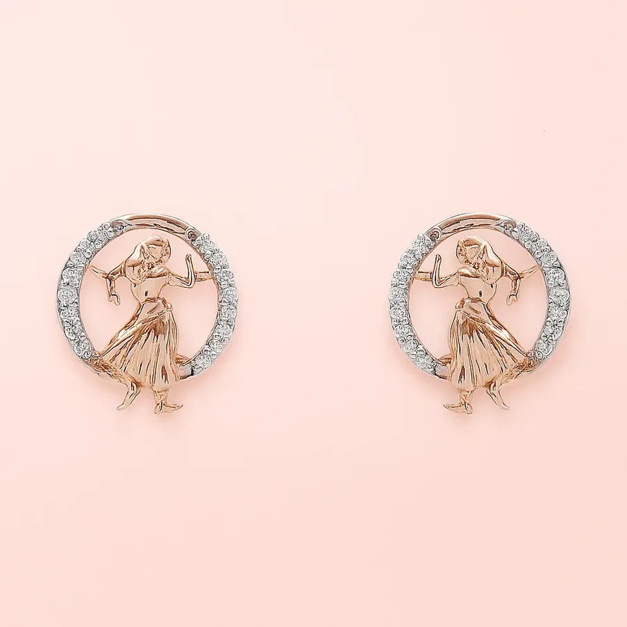 Ananda Tandava Inspired Bharatanatyam Gold Earrings