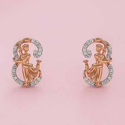 abhinaya pose Bharathanatyam Gold Earrings