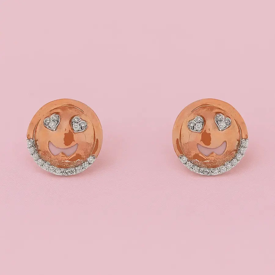 Heart Emoji Gold Earrings