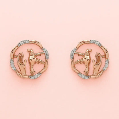 Bird Love Gold Earrings