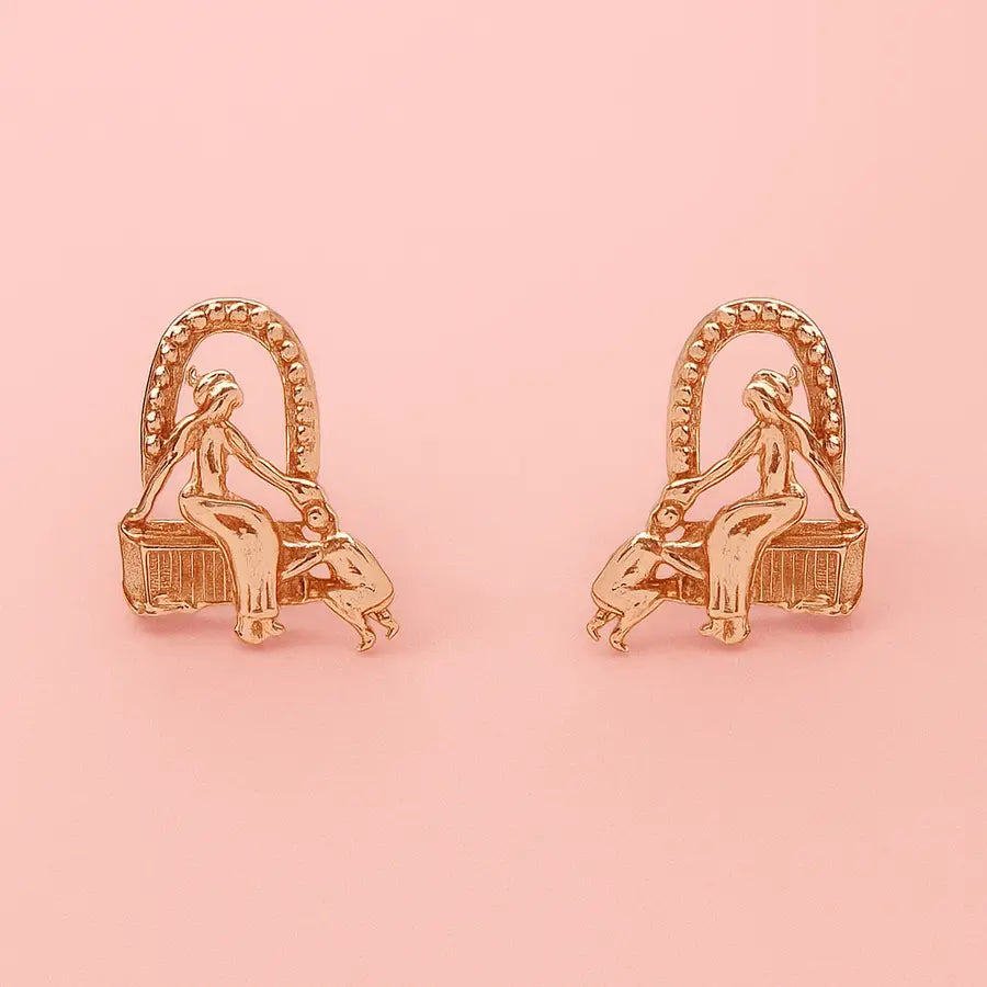 Mom Blessing Gold Earrings