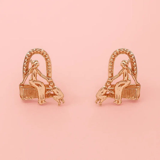 Mom Blessing Gold Earrings